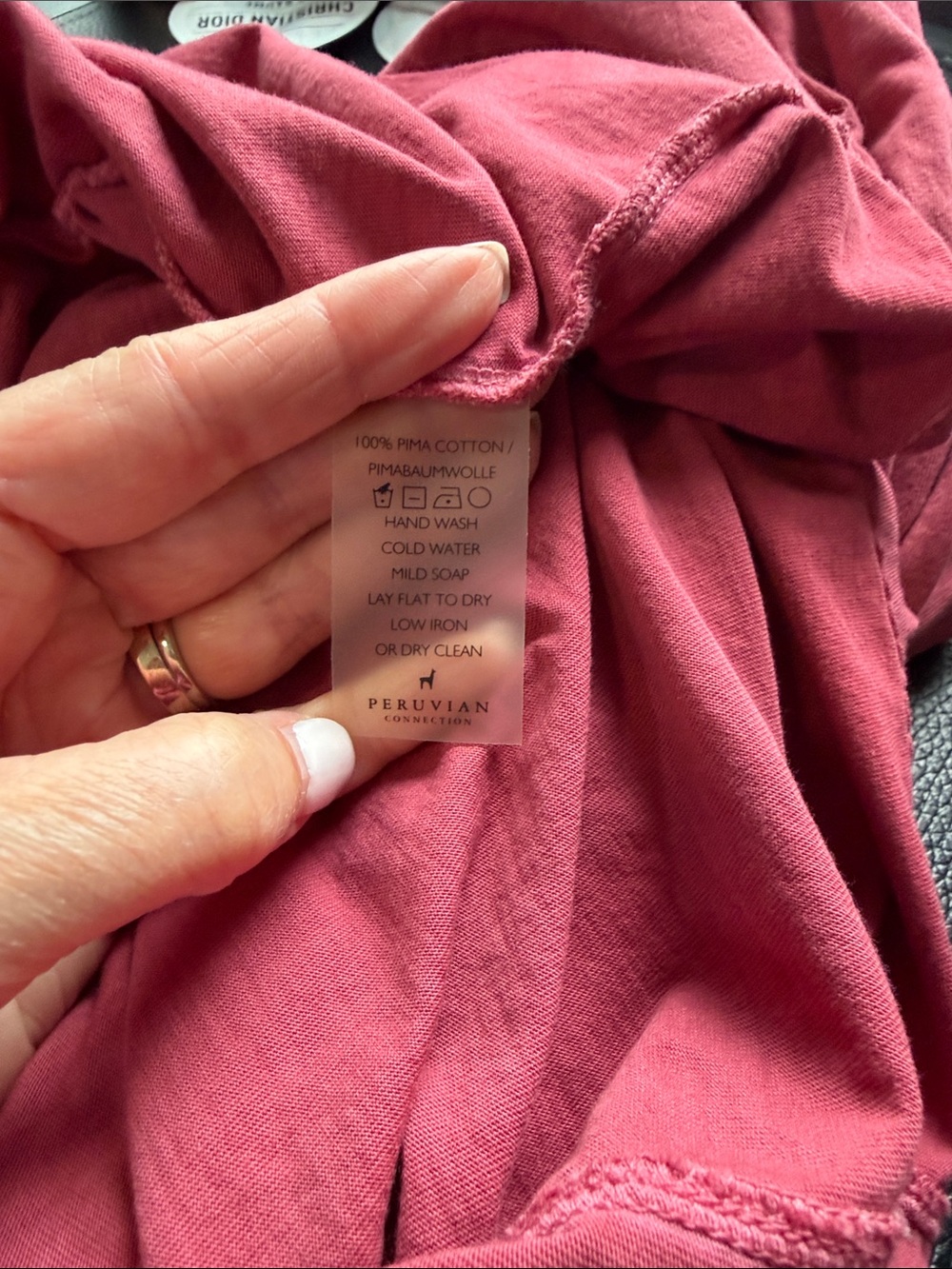 Peruvian Connection Pink Vintage Wash Tank Maxi Dress Pima Cotton Crewneck Sz L - Picture 8 of 8